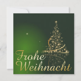 Convites Grünes Weihnachtsmočimit goldenem Weihnachtsbaum
