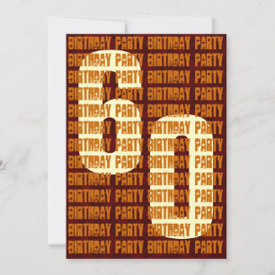 Convites Grunge 60th Birthday Dourado e Brown W1048