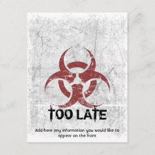 Convites Grunge do Biohazard do modelo customizável