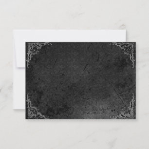 Convites Grunge Rosa Damask Gothic Note Card