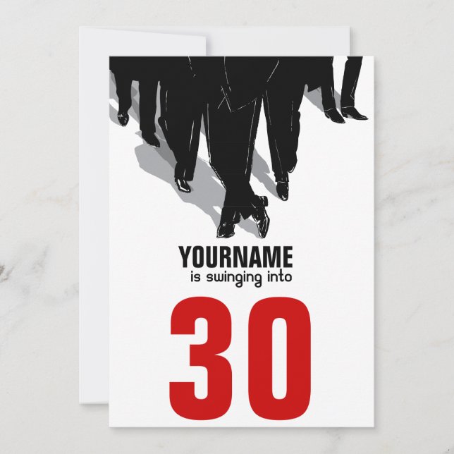 Convites Grupo de aniversário de 30 anos de Swingers Rat Pa (Frente)