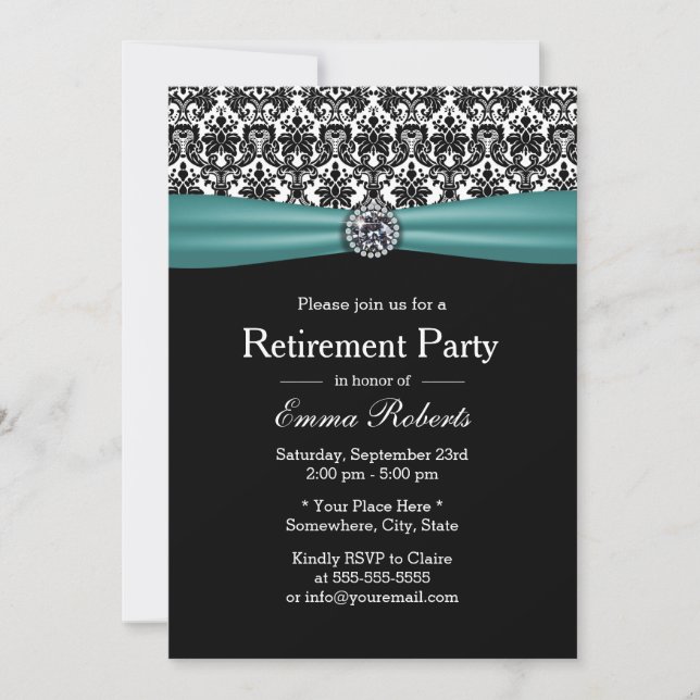 Convites Grupo de aposentadoria de fita de lacre Elegante (Frente)