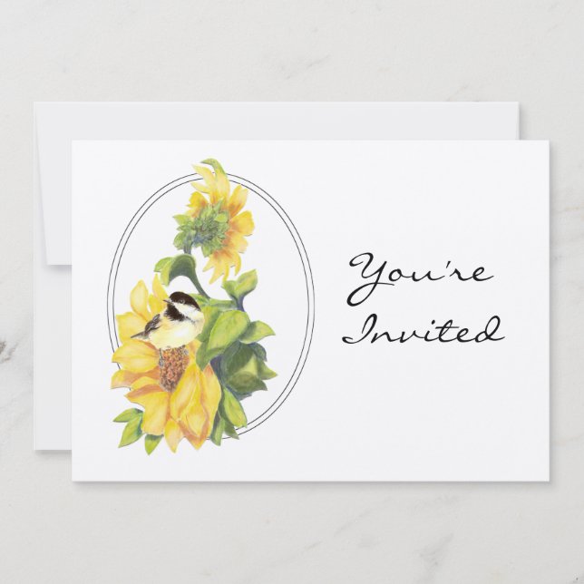 Convites Grupo de Aposentados Convidar Girassol e Ave Perso (Frente)