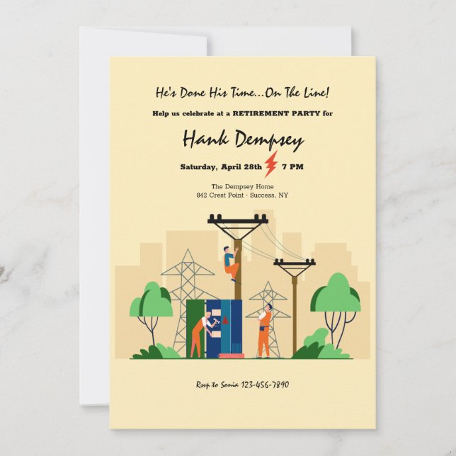 Convites Grupo de Baixa de Trabalhadores de Linha (Frente)