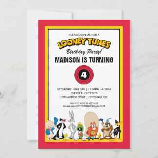 Convites Grupo de Caracteres LOONEY TUNES™ | Aniversário