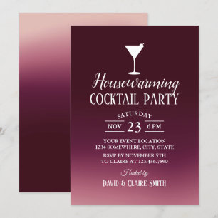 Convites Grupo de Coquetéis Moderno da Borgonha