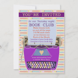 Convites Grupo de Leitura 1 do Clube Personalizado de Cader