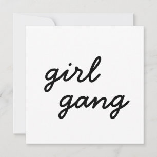 Convites grupo de meninas fofo roteiro feminista moderno po
