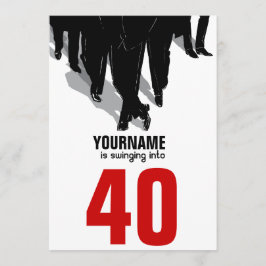 Convites Grupo de Rat Pack de Swingers de aniversário de 40