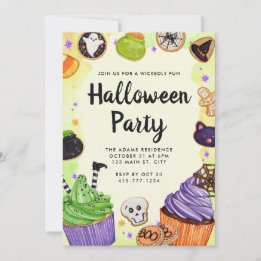 Convites Grupo de Trick ou Treino do Halloween Personalizáv