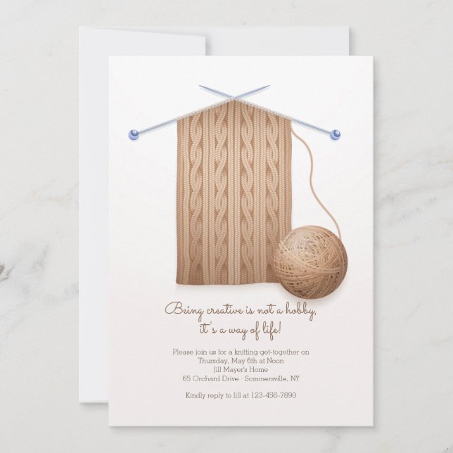 Convites Grupo de tricô Scarf  (Frente)