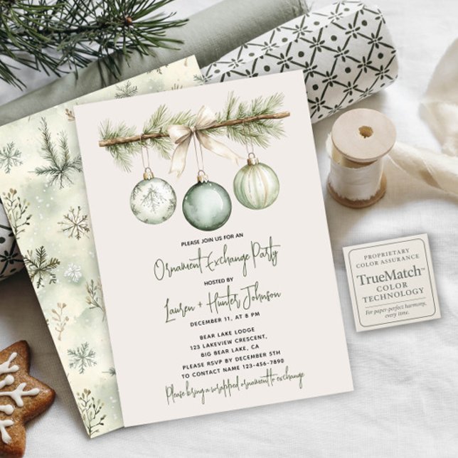 Convites Grupo de troca de Enfeites de natal modernos (Criador carregado)