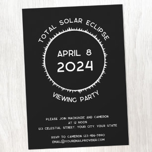 Convites Grupo de Visualização Total do Eclipse Solar 2024