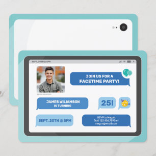 Convites Grupo Online Vídeo Chat Tablet Texto Grupo Grupo 