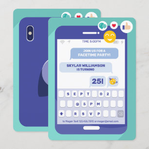 Convites Grupo Online Vídeo Chat Telefone Mensagem de Text