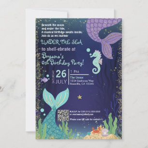 Convites Gruta Reluzente Debaixo do Mar Aniversário das Ser