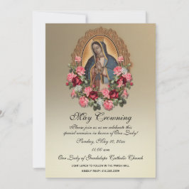 Convites Guadalupe May Crowning Mary Dia de as mães