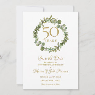 Convites Guarda a data do 50º aniversário de casamento com 