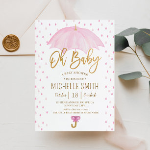 Convites Guarda-chuva de Amor Sprinkle Baby Shower