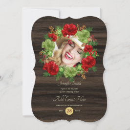 Convites Guarda-chuva Xadrez Búfalo Rústico FOTO Moderno QU