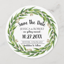 Convites Guarda o Dia da Noiva com Coroa de Salgueiro Flori