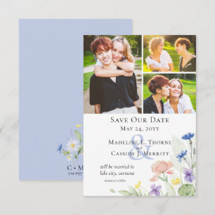 Convites Guardar A Data Do Elegante Watercolor Selvagens