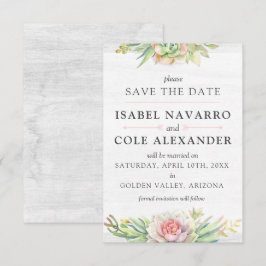 Convites Guardar A Placa De Cactus Com Aquarela De Data