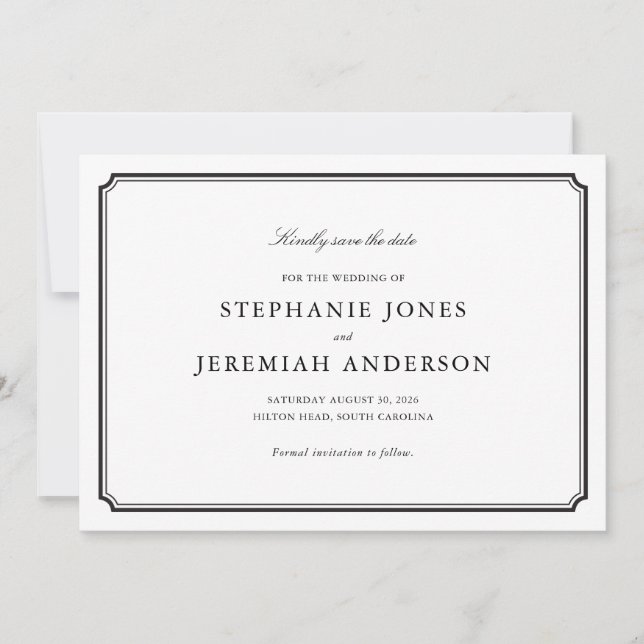 Convites Guardar Formal a Data (Frente)