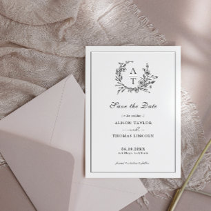 Convites Guarde a data do descanso normal preto e branco