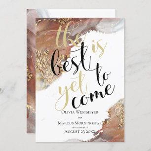 Convites Guarde a tinta Dourada e o bronze marcados com dat