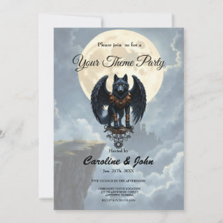 Convites Guardião da Lua – O Lobo de Asa Preta.