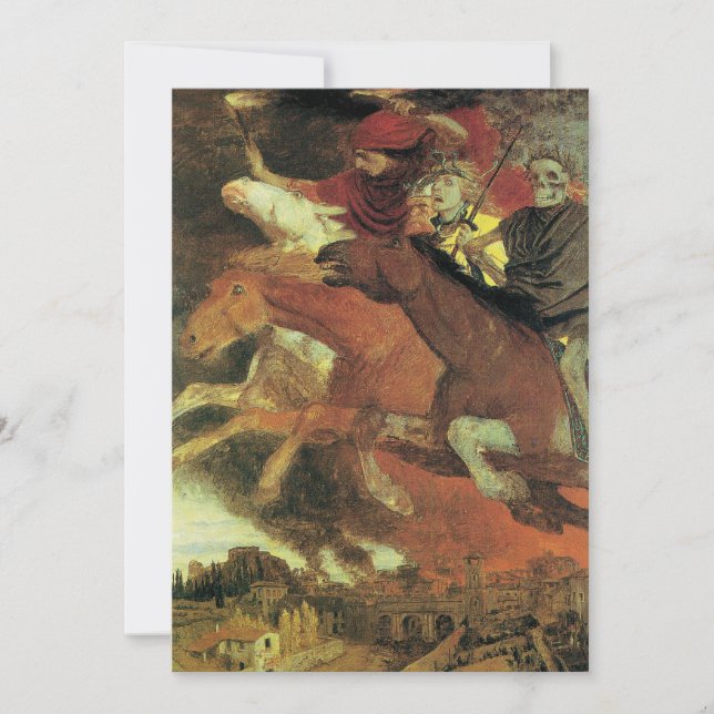 Convites Guerra de Arnold Bocklin Scary, Halloween assustad (Frente)