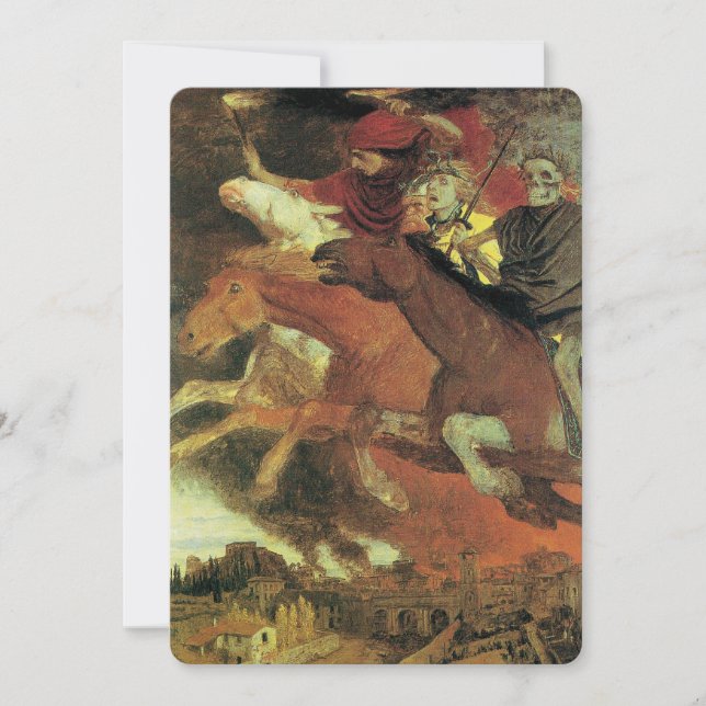 Convites Guerra por Arnold Bocklin, Halloween Antigo (Frente)