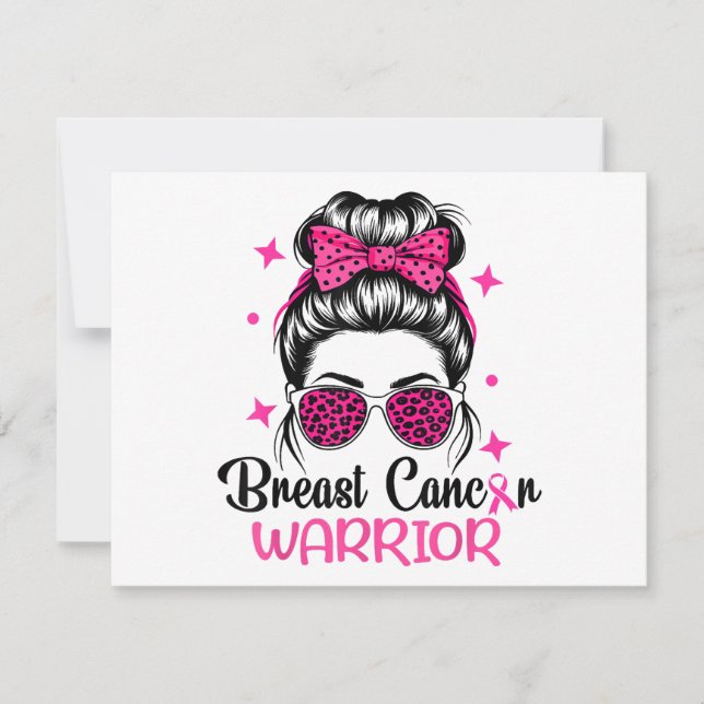 Convites Guerreiro da Consciência do Cancer da Mama (Frente)