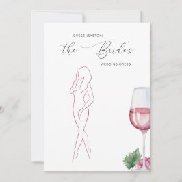 Convites Guess The Dress Vino before Vows Bridal Game