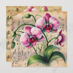 Convites Guia de Configuração das Orquídeas Verdes e Rosa I