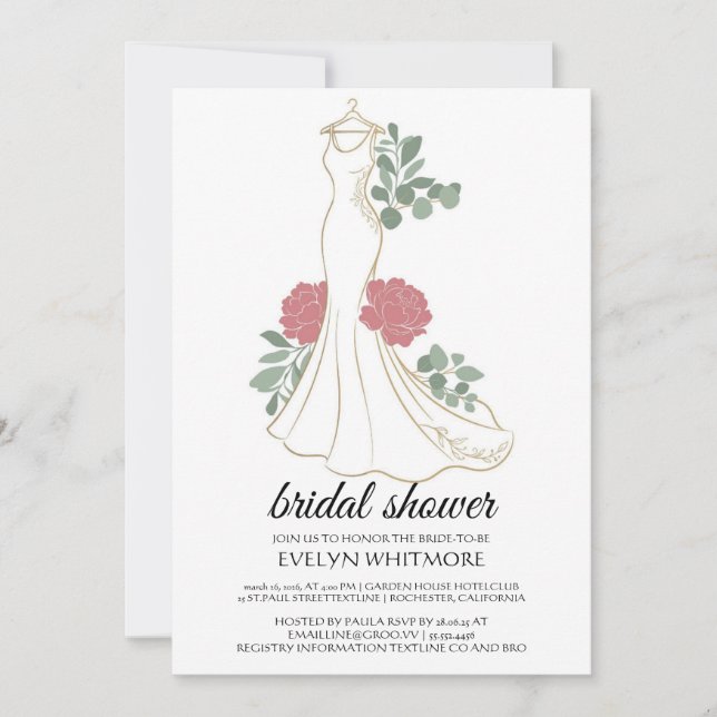Convites Guia de Estilo de Vestido de Noiva Boho | Casament (Frente)
