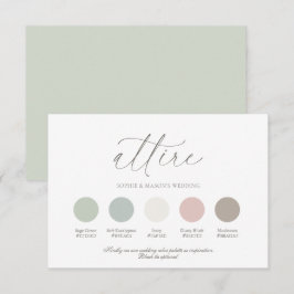 Convites Guia de Paleta de Cores de Casamento