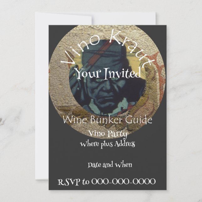 Convites Guia de Vino Wine Party Vin Bunker (Frente)