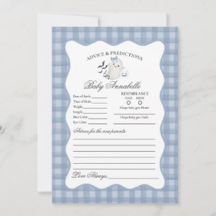 Convites Guia Fantasma do Pastel Azul Pequeno Boo para Cart