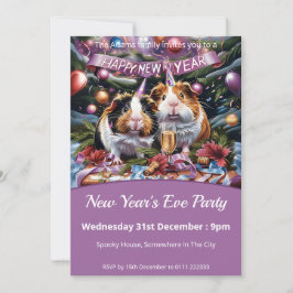 Convites Guiné Pigs no Ano Novo