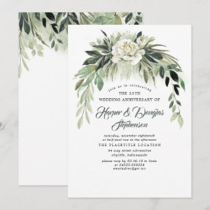 Convites Guirlanda de Verdor Elegante Festa de Aniversário 