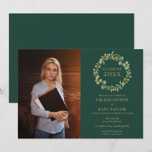 Convites Guirlanda de Verdor Esmeralda Foto Festa de Gradua