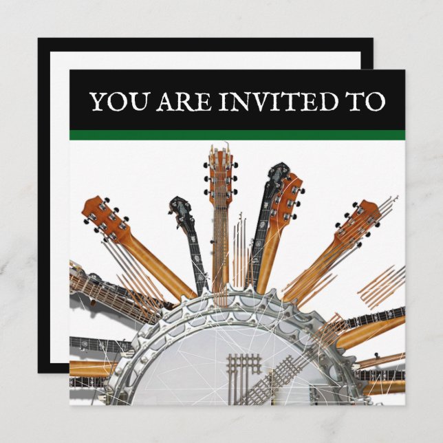 CONVITES GUITAR STRINGS IN THE SUN (Frente/Verso)