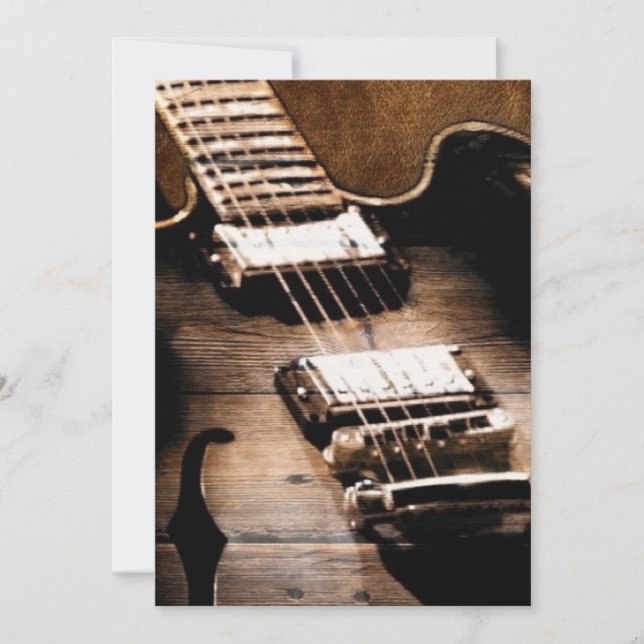 Convites Guitarra de Música Country Ocidental de Madeira de (Frente)