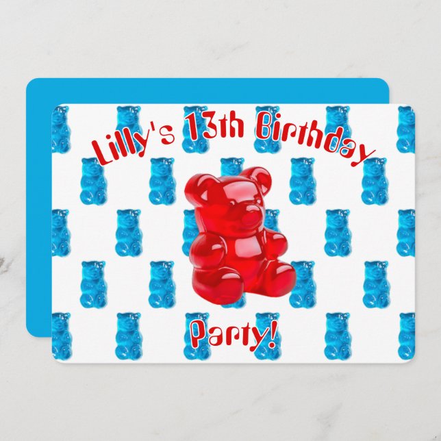 Convites Gummy Jelly  (Frente/Verso)