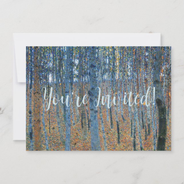 Convites Gustav Klimt Beech Tree Grove (Frente)