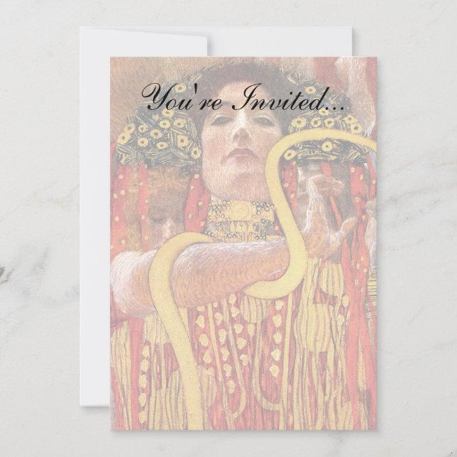 Convites Gustav Klimt - Deusa Médica de Higieia (Frente)