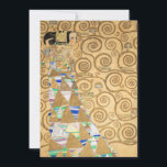 Convites Gustav Klimt - Expectativa, Frieze Stoclet<br><div class="desc">A Árvore da Vida,  Stoclet Frieze,  Esperança - Gustav Klimt,  Cartolina,  1909</div>