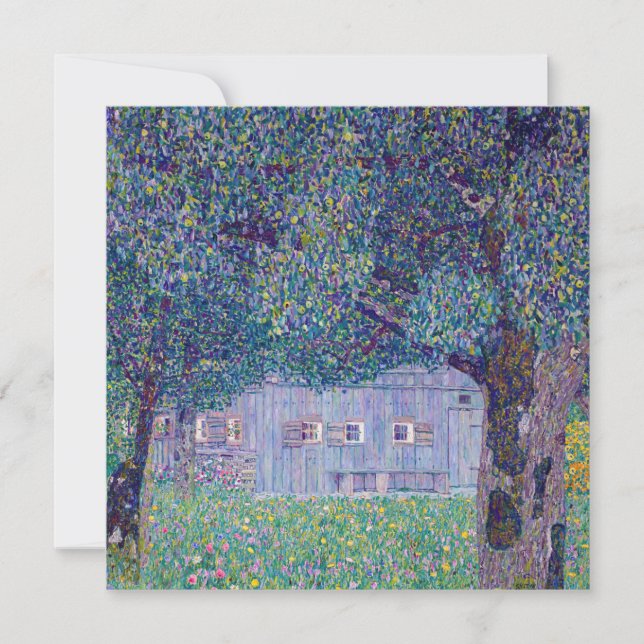 Convites Gustav Klimt - Farmhouse no Alto da Áustria (Frente)